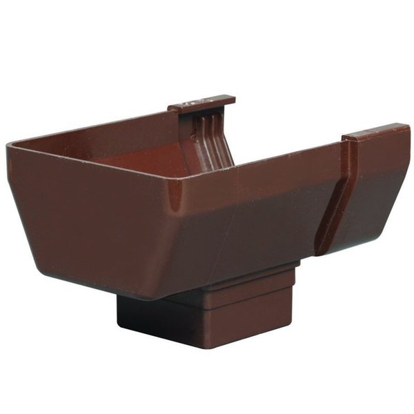 Amerimax Home Products 58 in H X 45 in W X 58 in L Brown Vinyl U Gutter Drop Outlet T1509